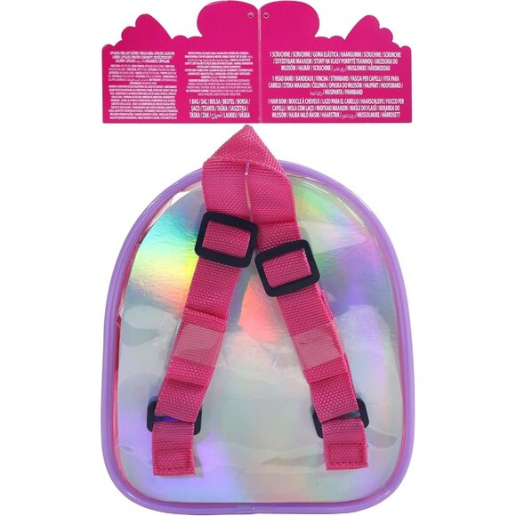 Barbie "We Dream Together" Clear PVC Backpack Set W/ Hair Accs & Lip Gloss Pot - Picture 3 of 3